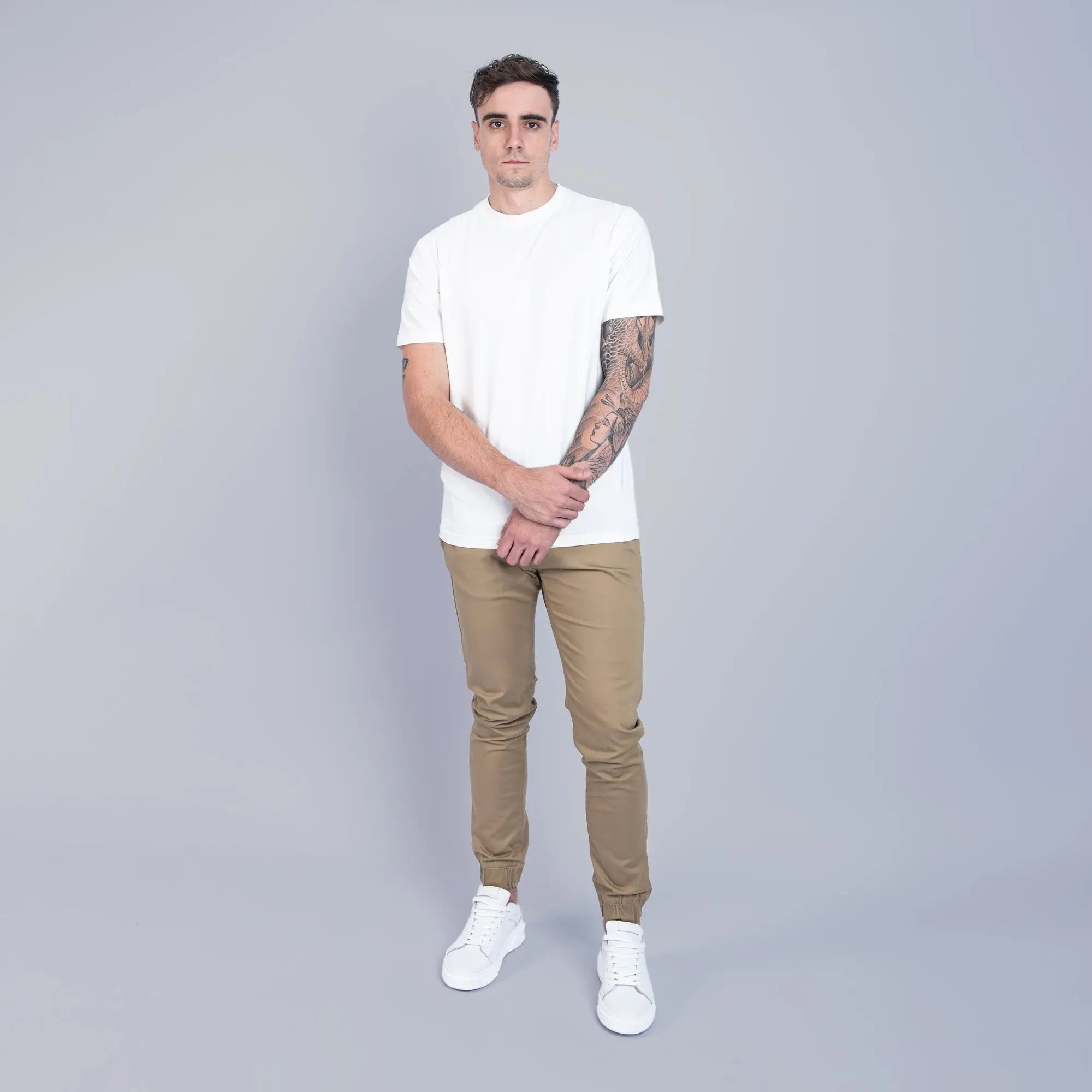Essential Cuffed Jogger Stone - FADE