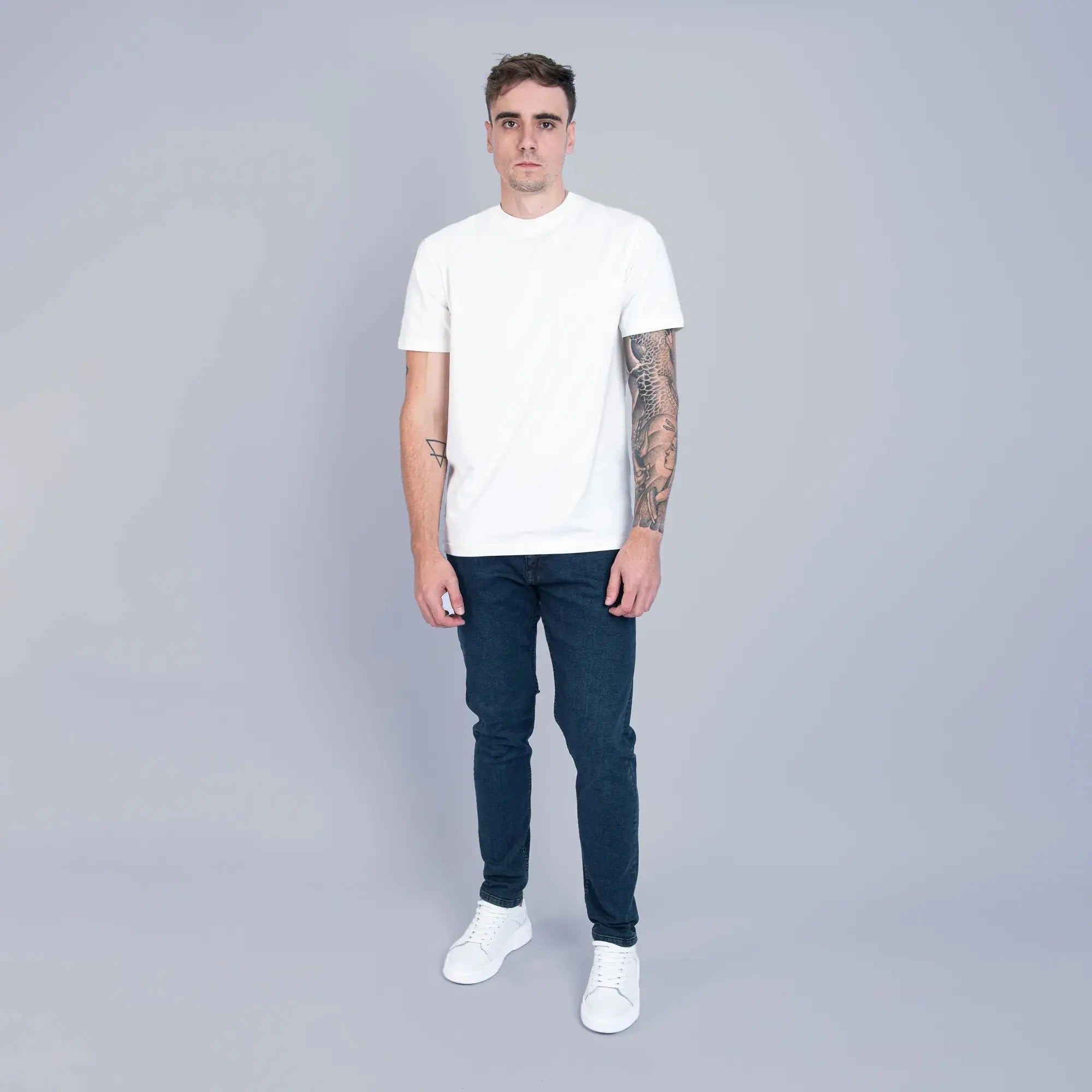 Essential Dark Wash Slim Tapered Jeans - FADE