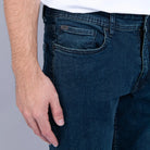 Essential Dark Wash Slim Tapered Jeans - FADE