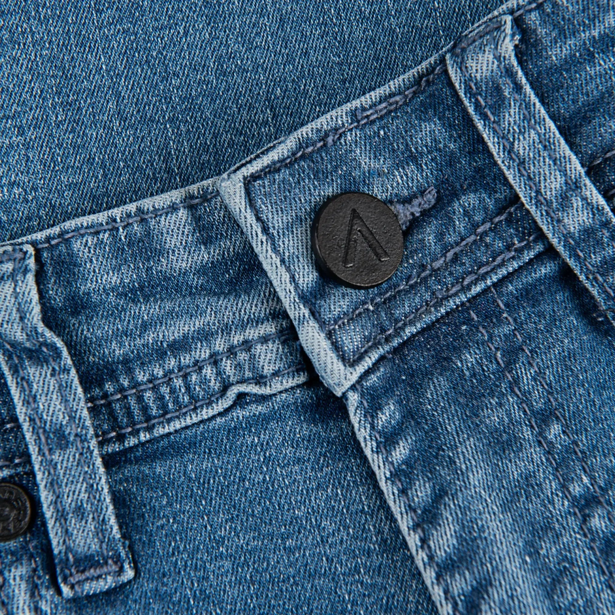Essential Mid Wash Slim Tapered Jeans - FADE