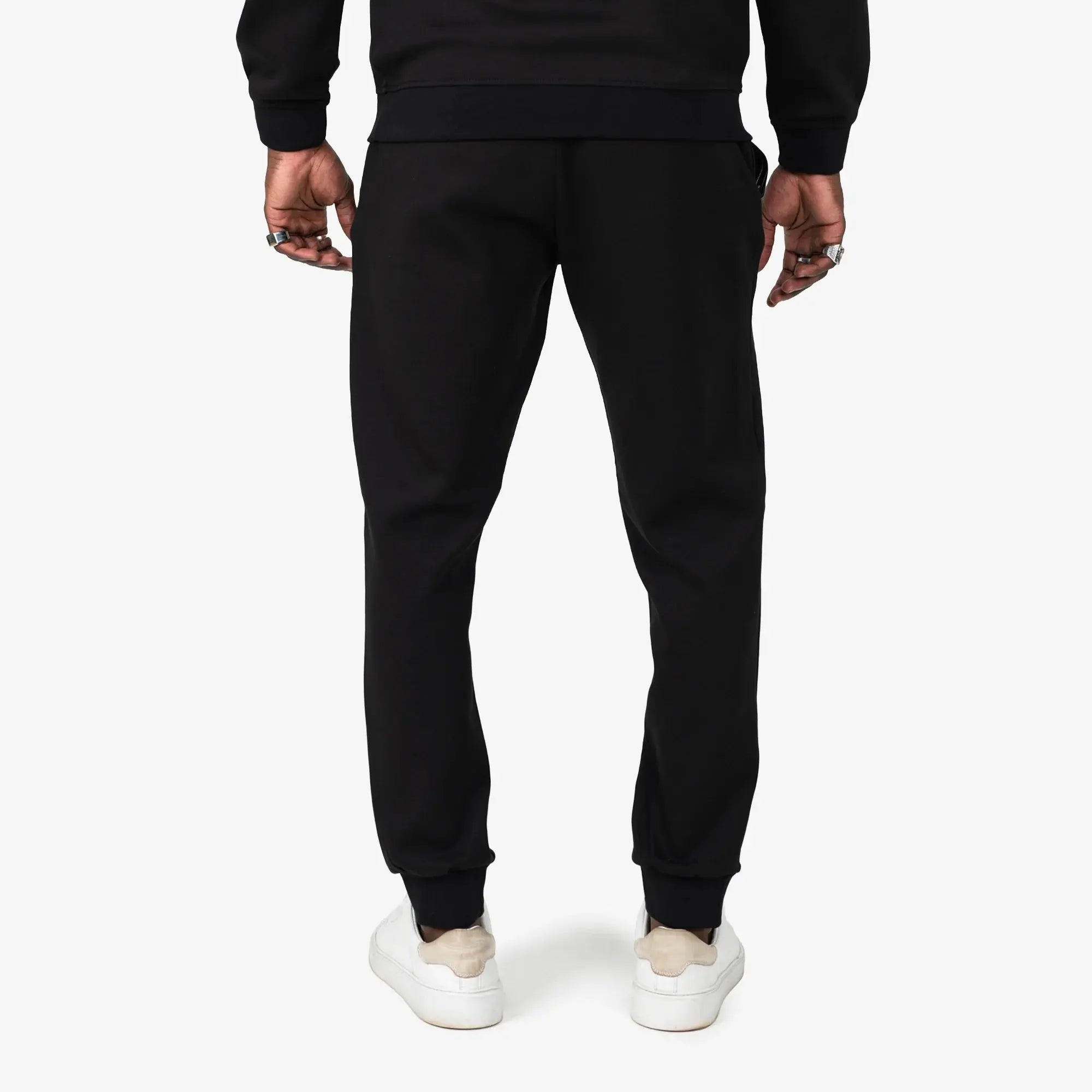 Essential Sweatpants Slim Fit Black - FADE
