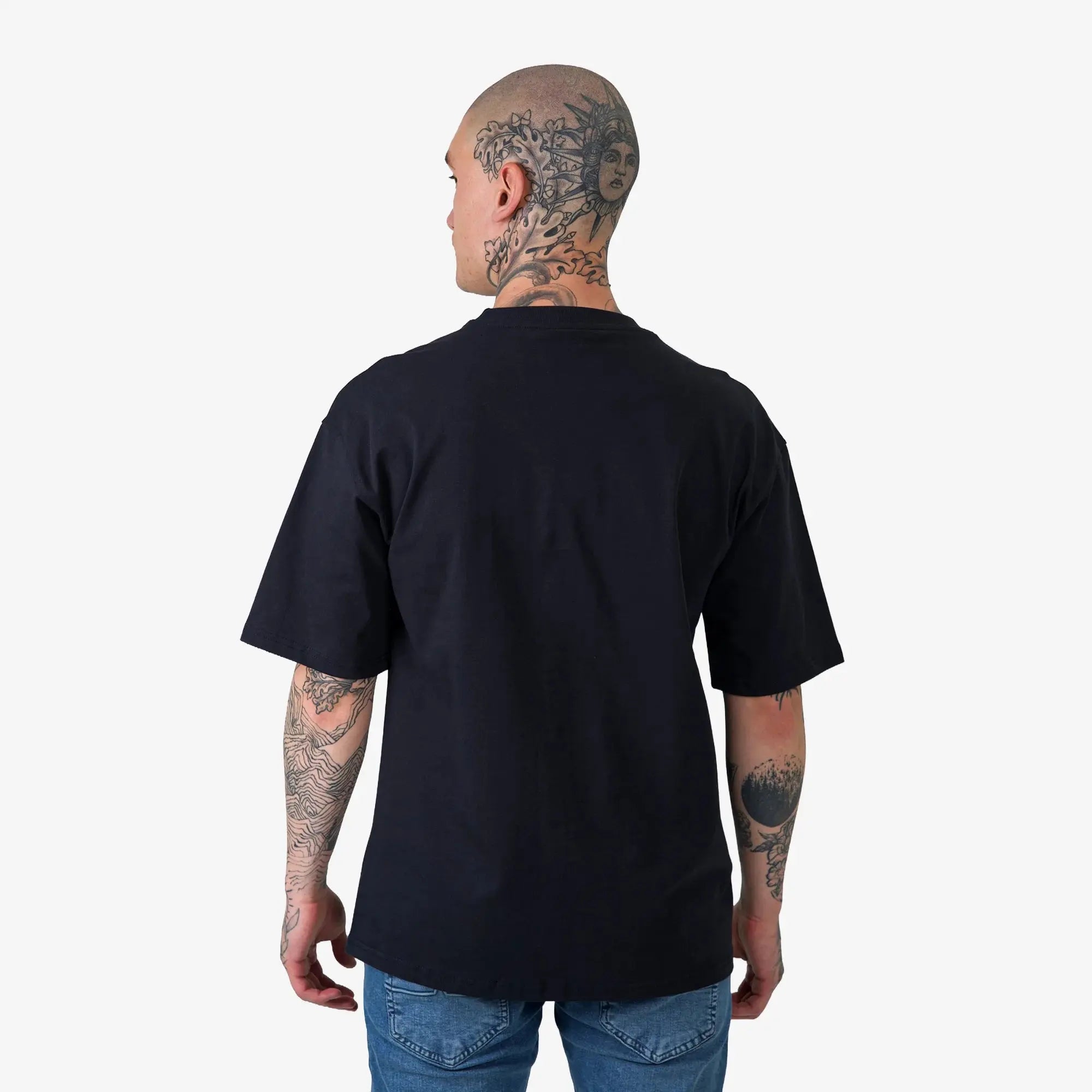 Signature A Relaxed Fit T-Shirt Navy - FADE
