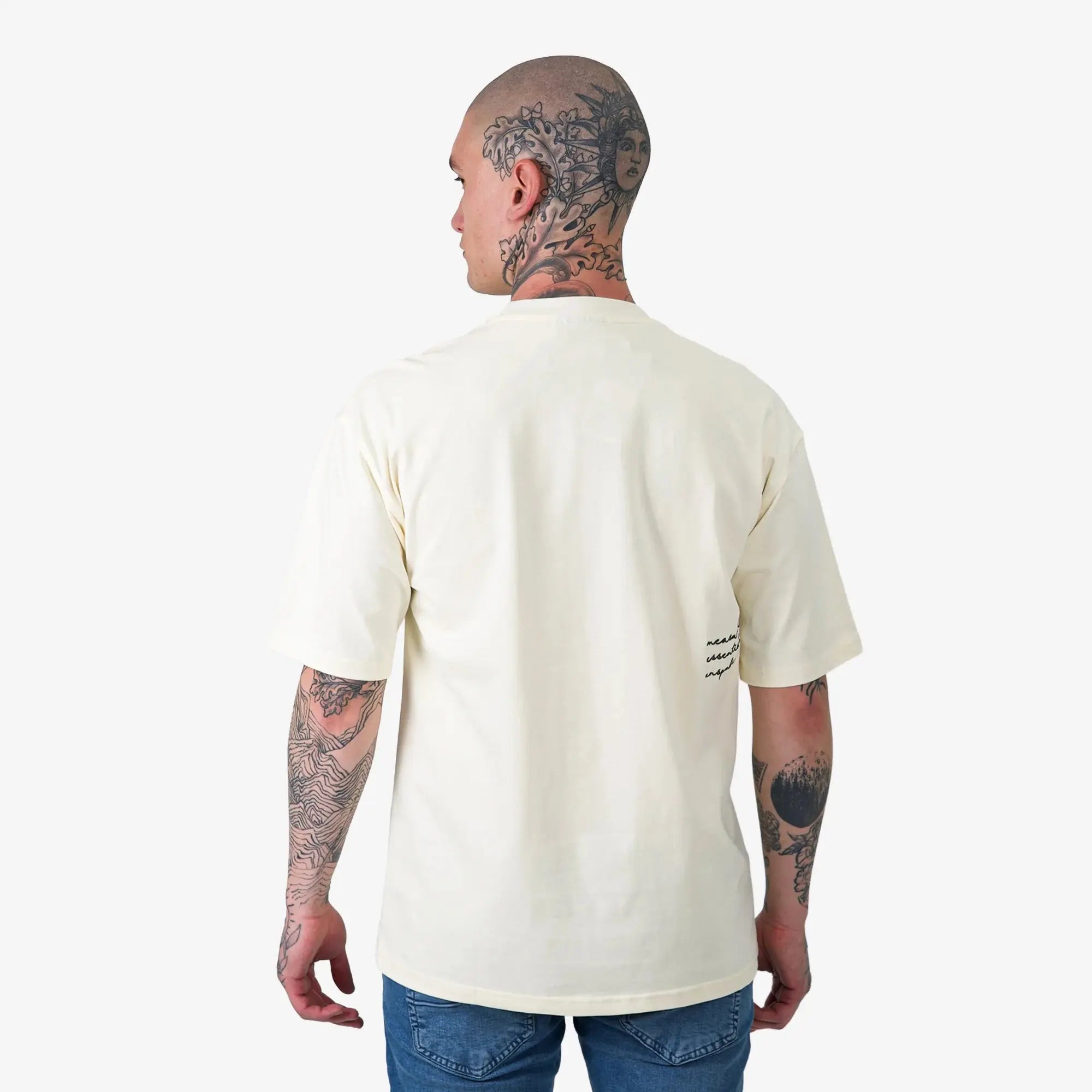 Signature A Relaxed Fit T-Shirt Off-White - FADE