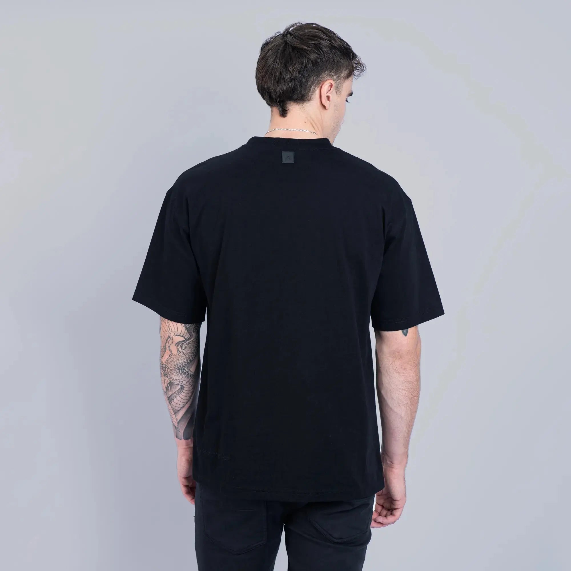 Signature Boxy T-Shirt Black - FADE