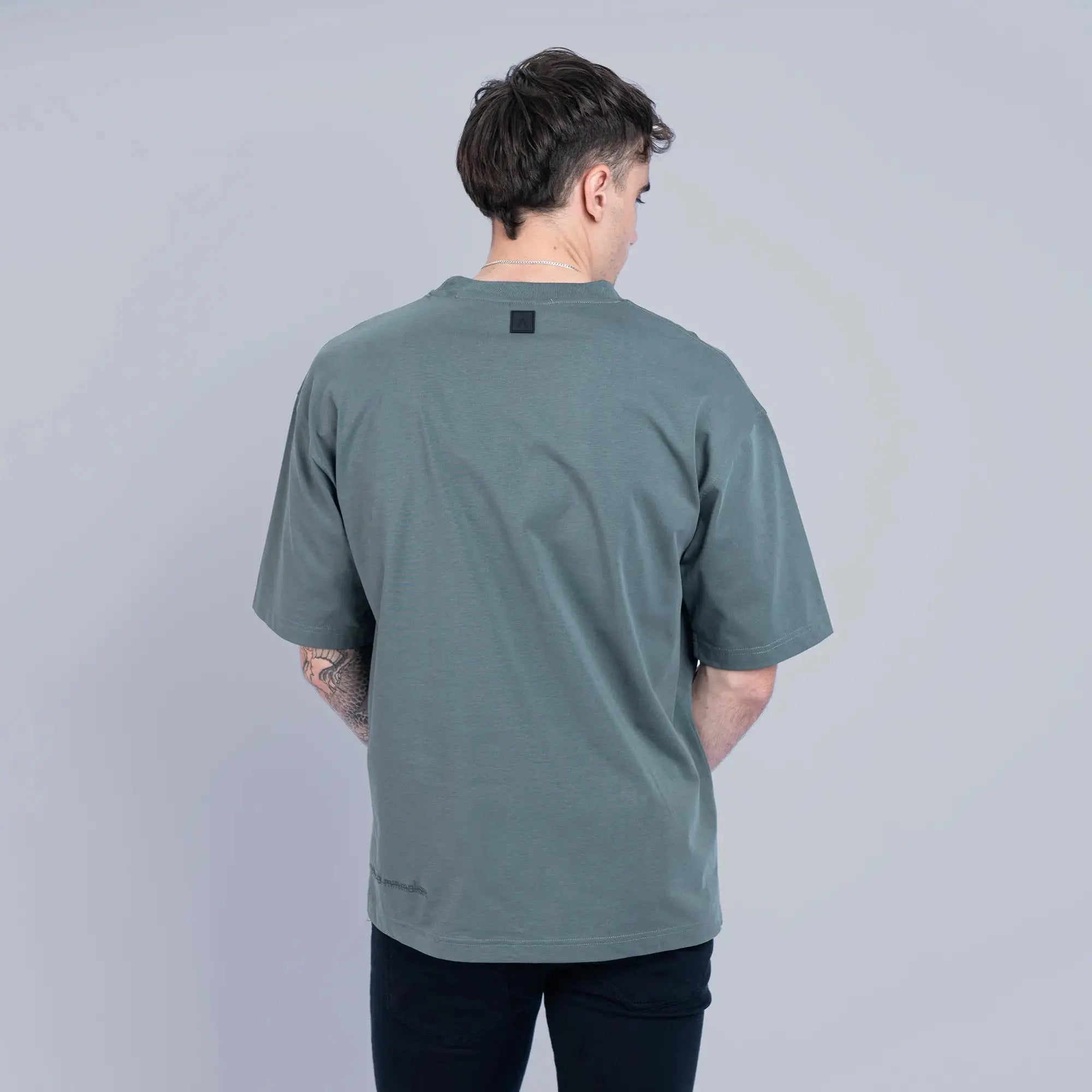 Signature Boxy T-Shirt Green - FADE