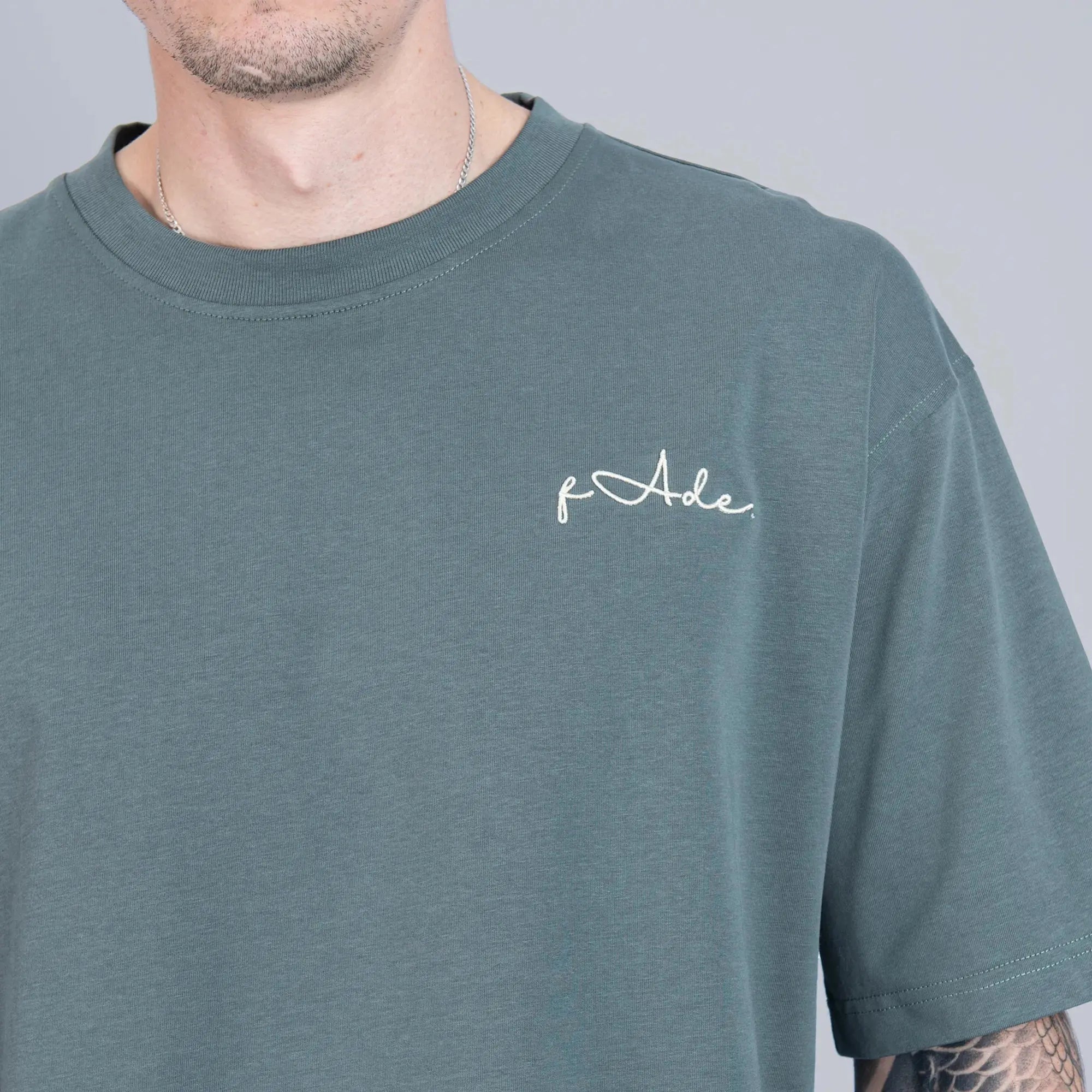 Signature Boxy T-Shirt Green - FADE