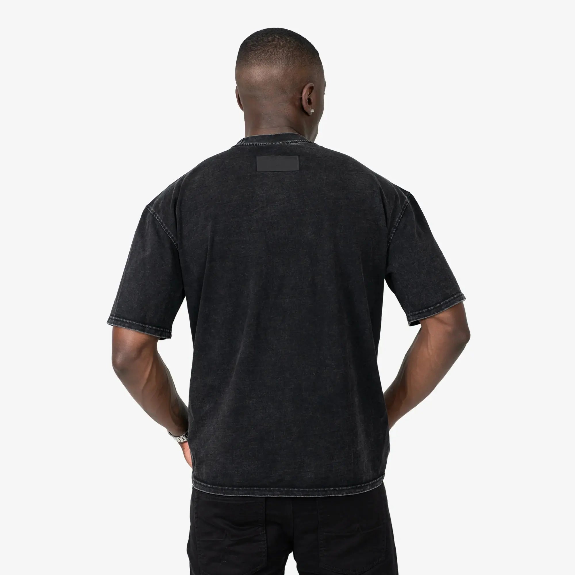 Signature Washed Boxy Fit T-Shirt Grey - FADE