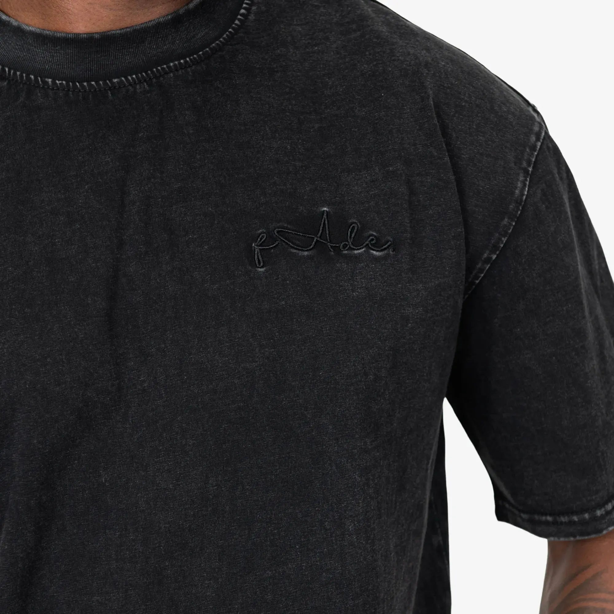 Signature Washed Boxy Fit T-Shirt Grey - FADE