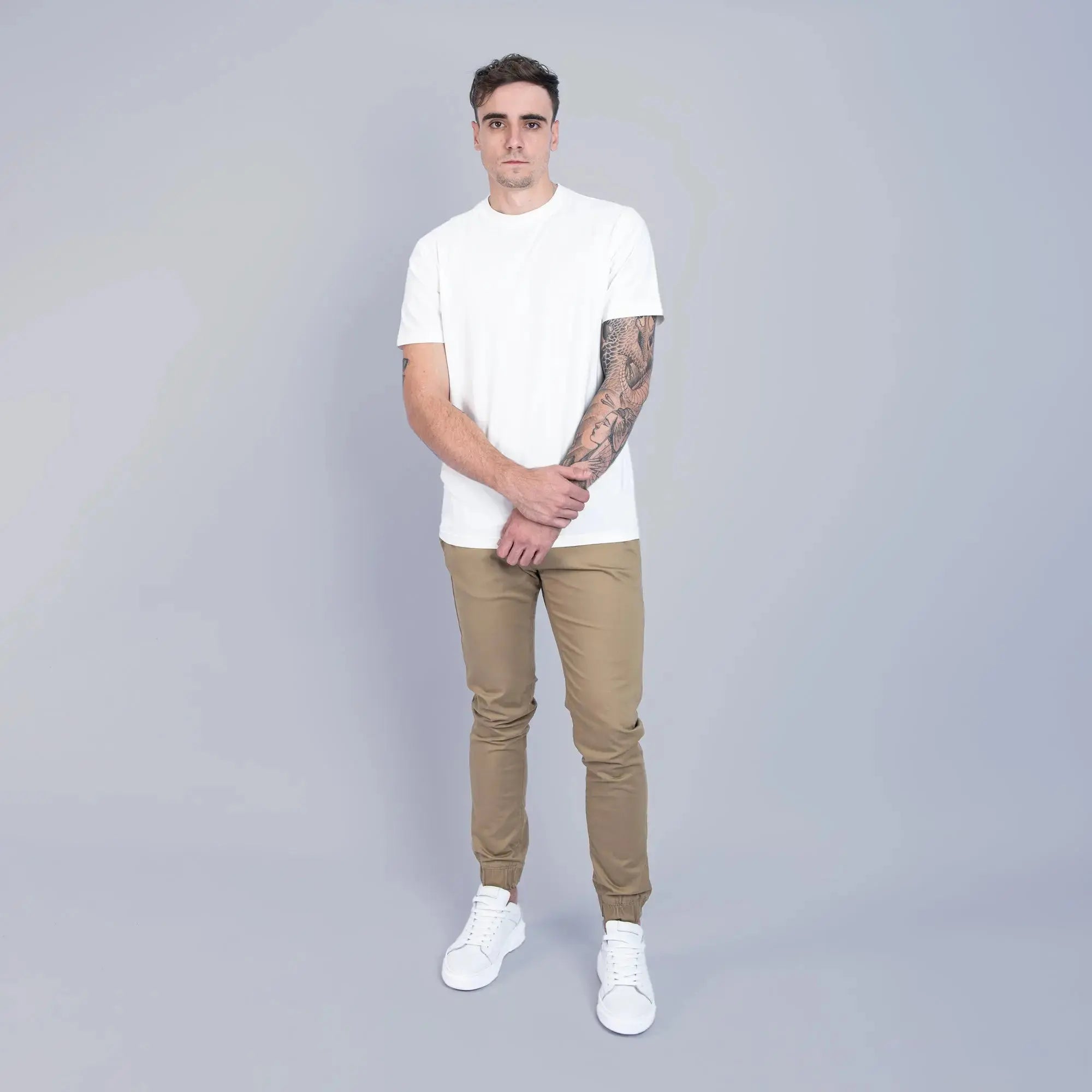 Essential Cuffed Jogger Stone - FADE