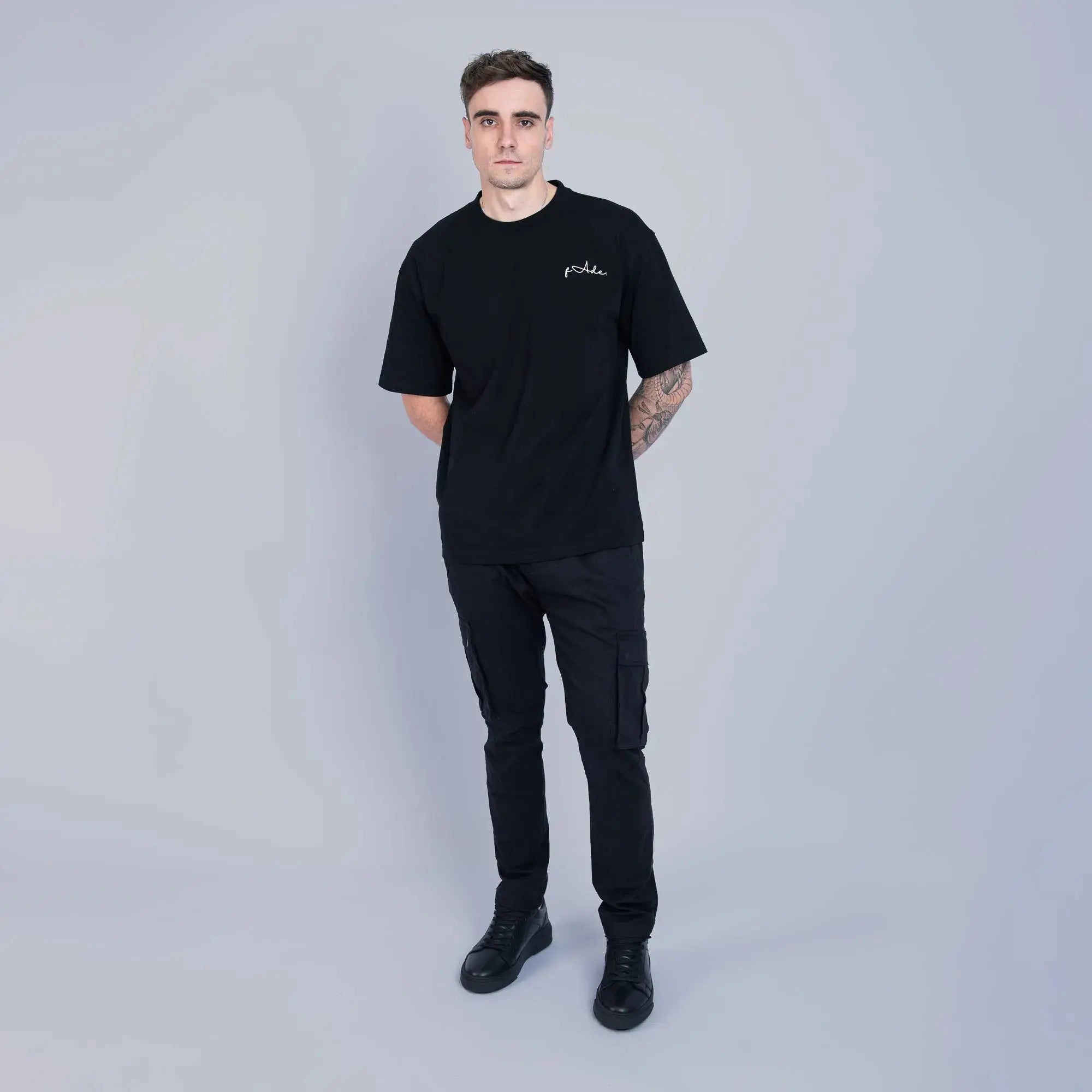 Essential Cargo Pants Black - FADE