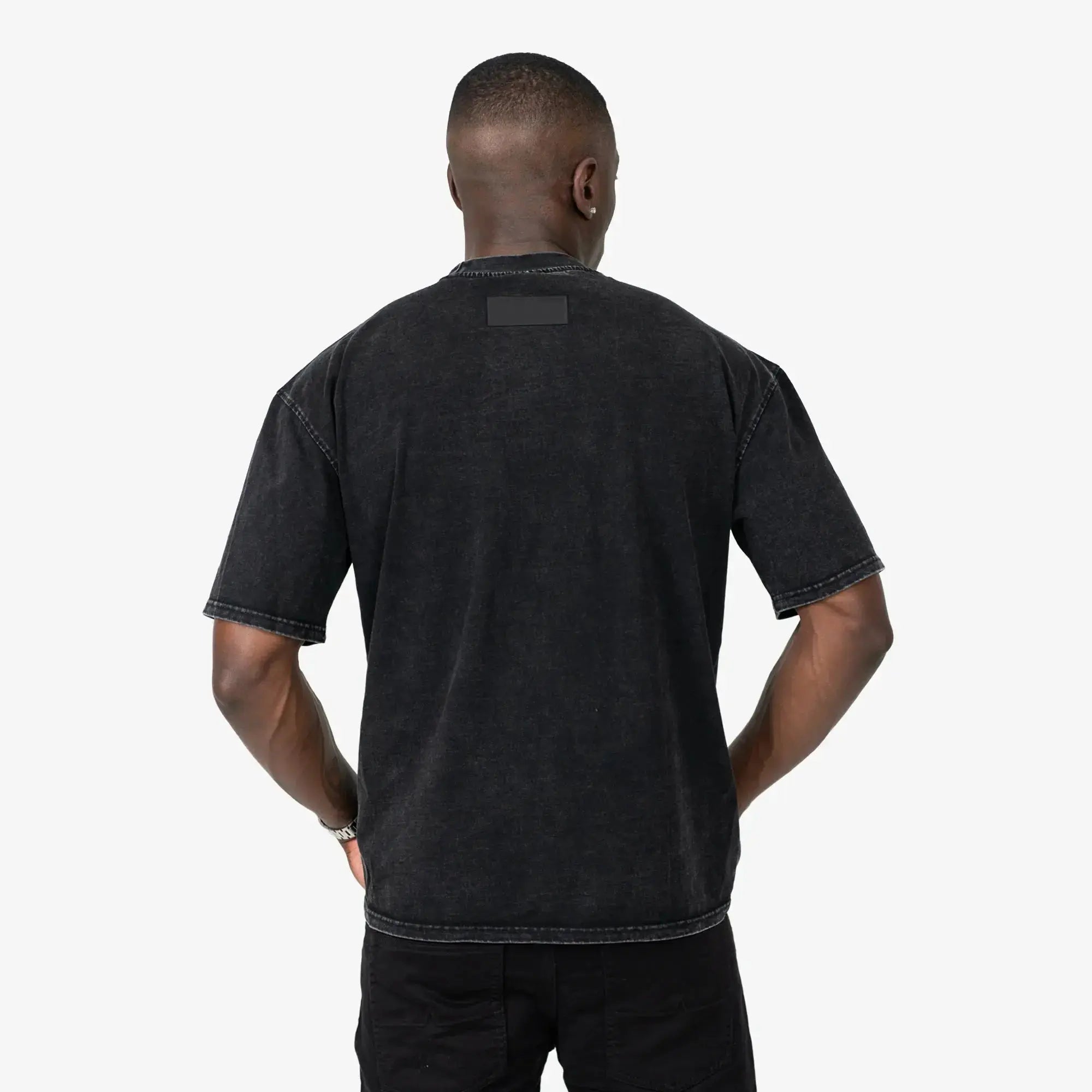 Signature Washed Boxy Fit T-Shirt Grey - FADE