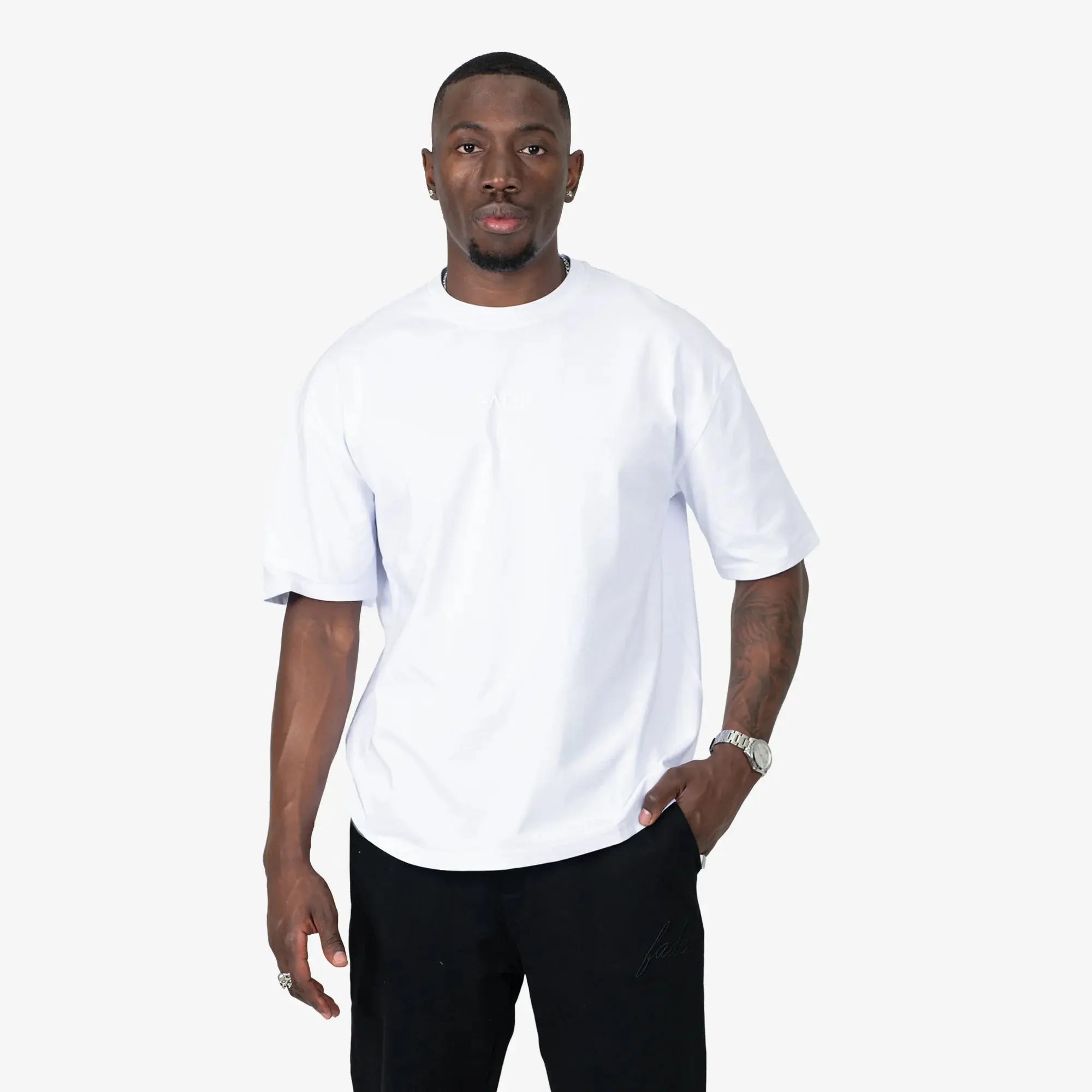 Essential Relaxed Fit T-Shirt White - FADE