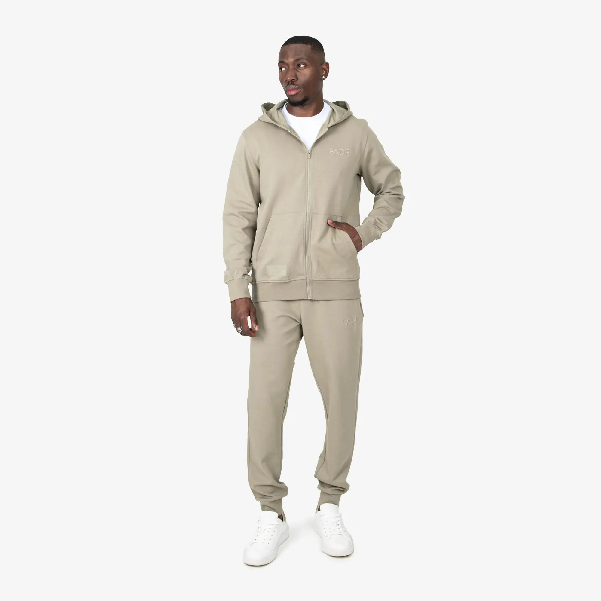 Essential Sweatpants Slim Fit Taupe - FADE