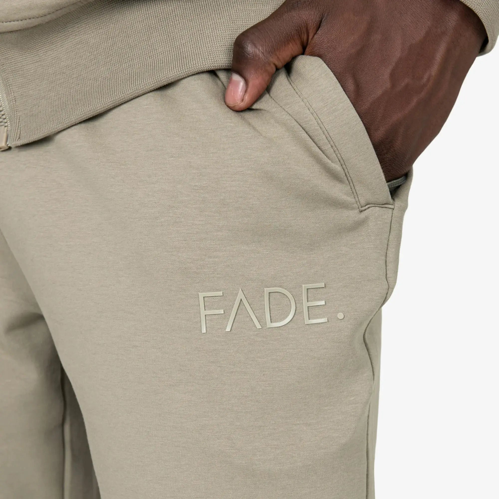 Essential Sweatpants Slim Fit Taupe - FADE