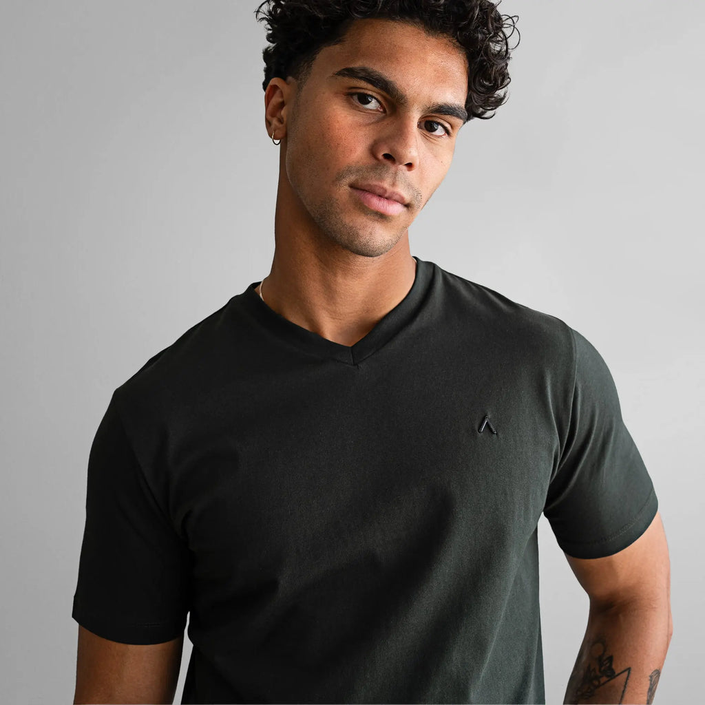 Icon T-Shirt V-Neck Green - FADE