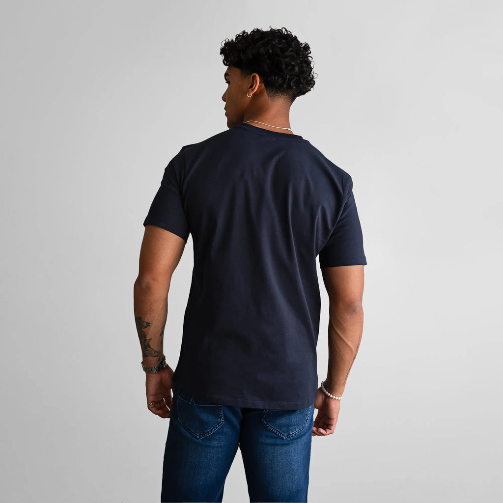 Icon T-Shirt V-Neck Navy - FADE