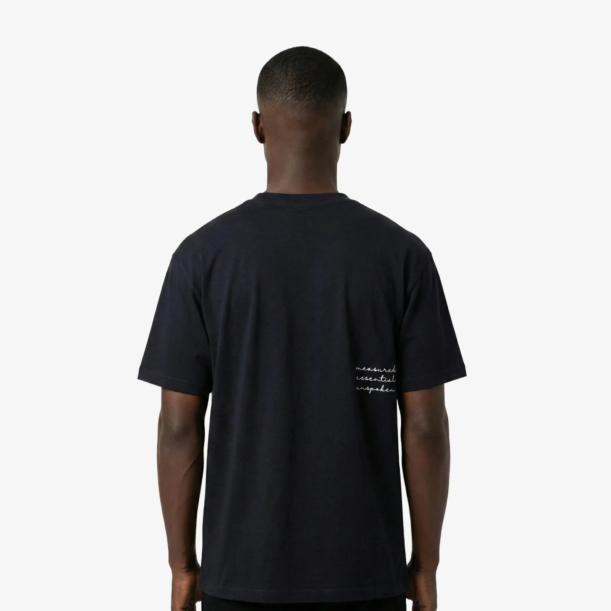 Signature A Boxy T-Shirt Navy - FADE