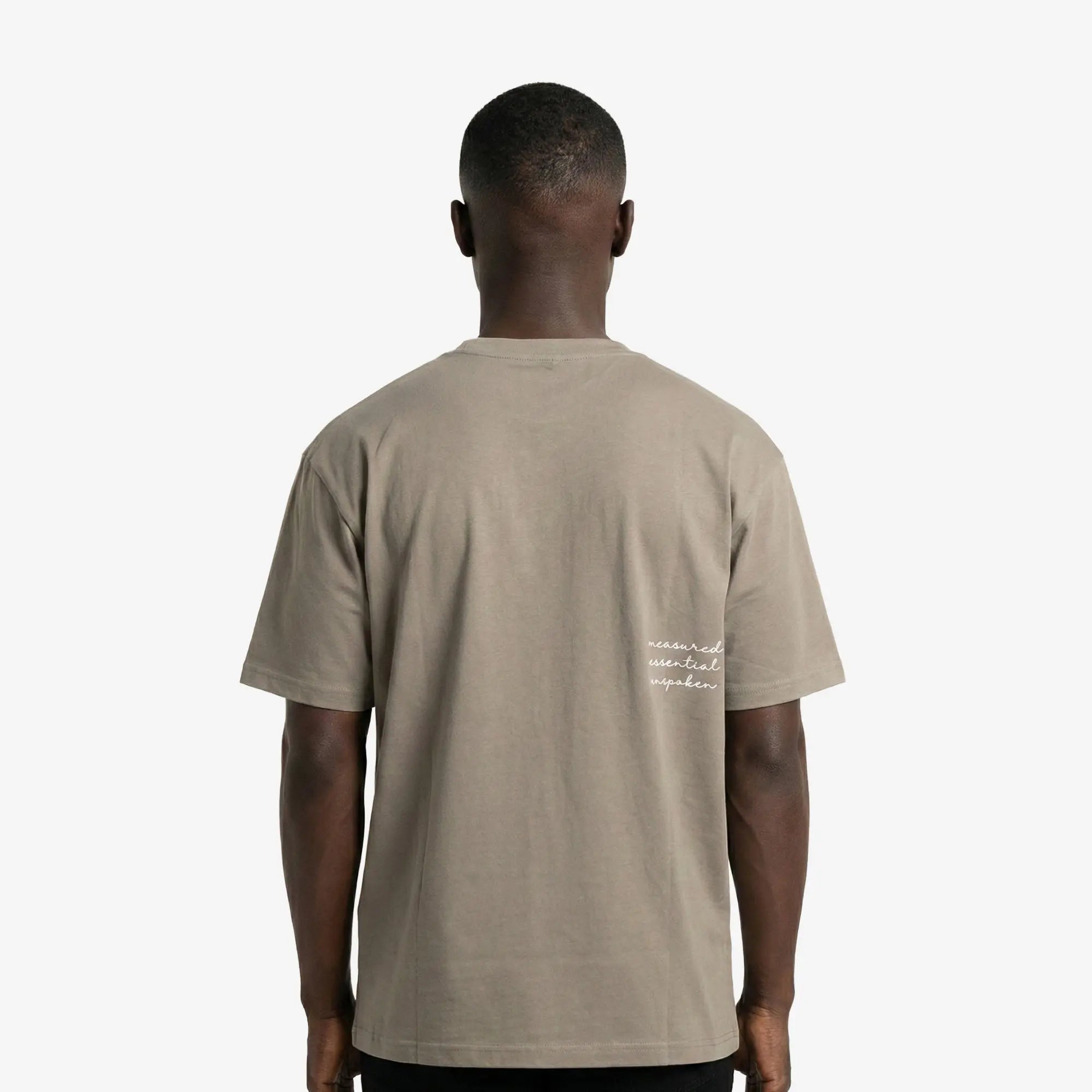 Signature A Boxy T-Shirt Taupe - FADE