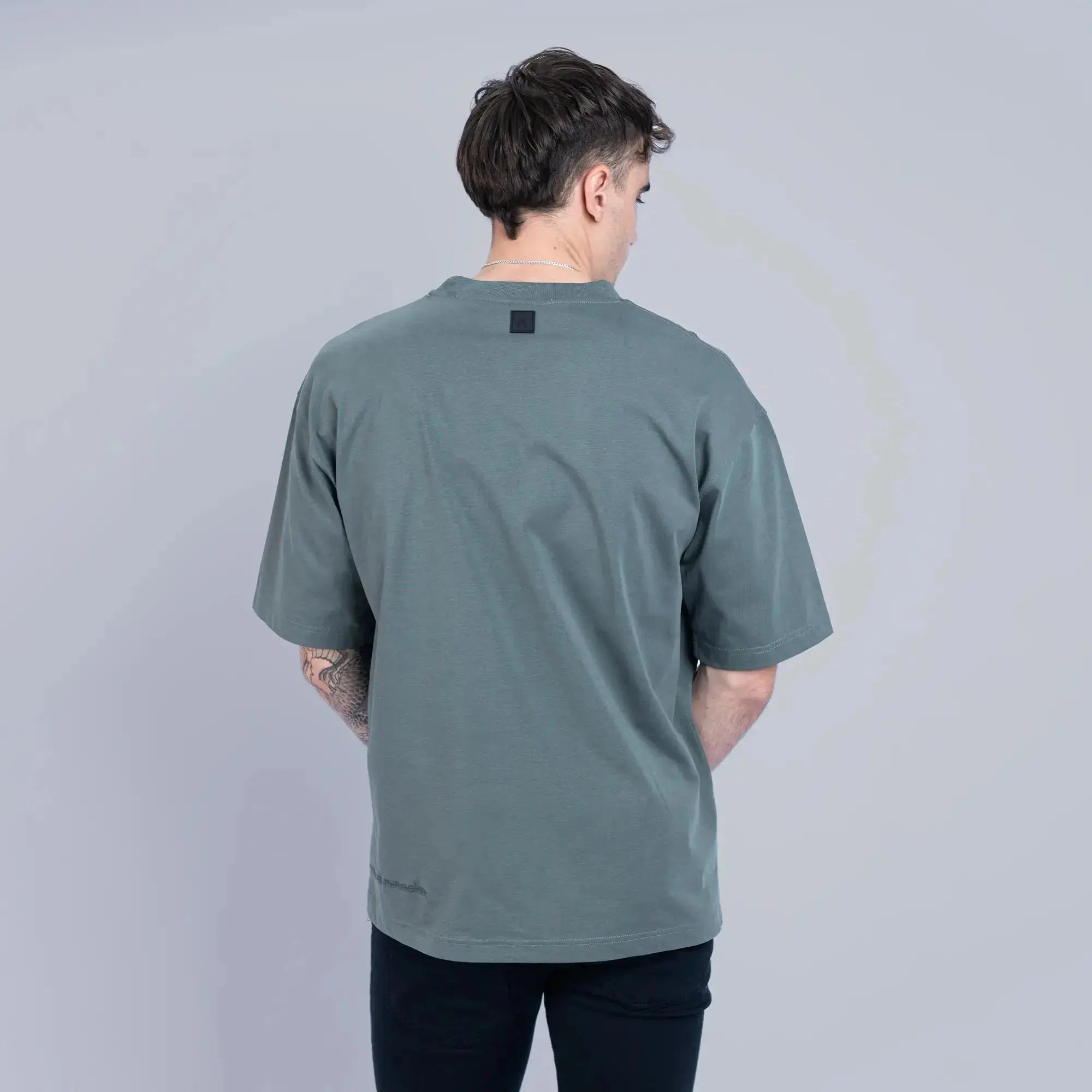 Signature Boxy T-Shirt Green - FADE