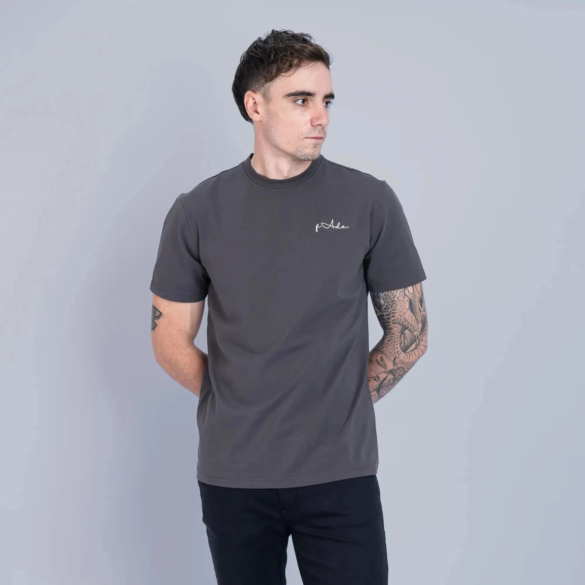 Signature Slim Fit T-Shirt Grey - FADE